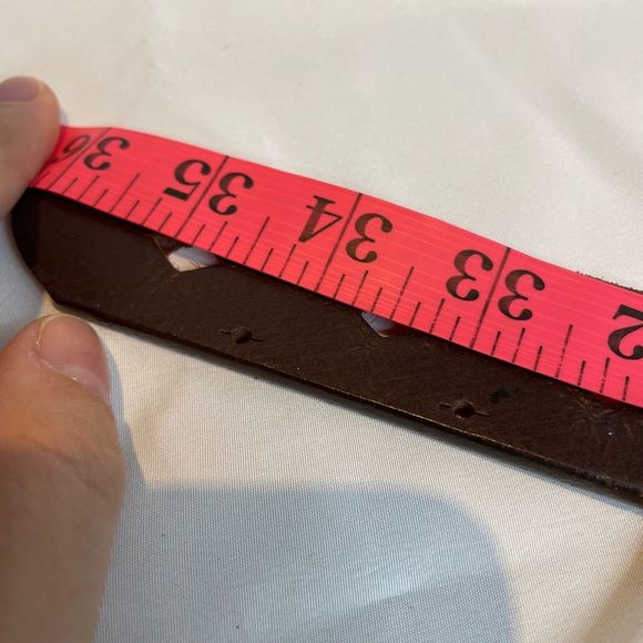Brown Leather Die Cut Belt - Picture 6 of 6